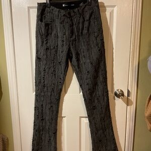 🔥Waimea Men’s Stacked Fit Distressed Mid-Rise Hollywood Bootcut Black Jeans🔥